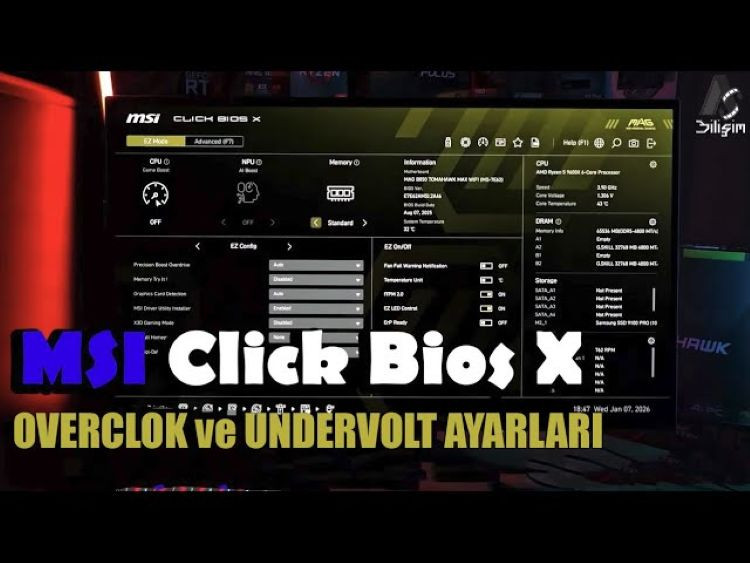 MSI Click Bios X Overclok ve Undervolt Ayarları