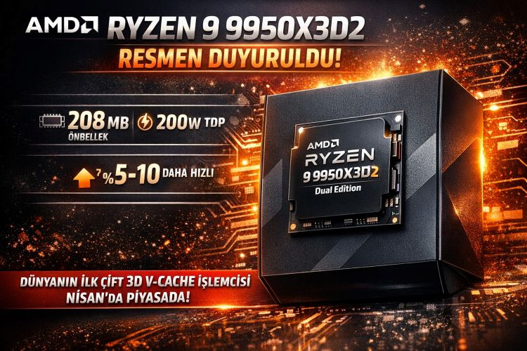 AMD, Ryzen 9 9950X3D2 ile Yeni Bir Dönem Başlatıyor