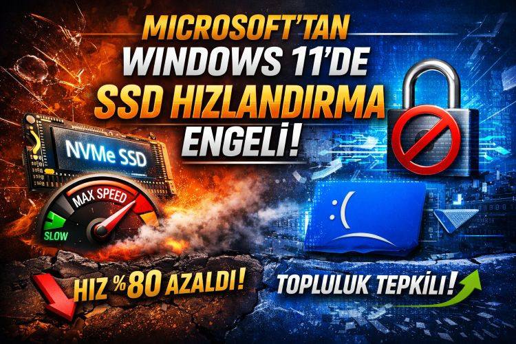 Microsoft, Windows 11’de SSD Hızlandırmayı Engelledi: Topluluk Tepkili