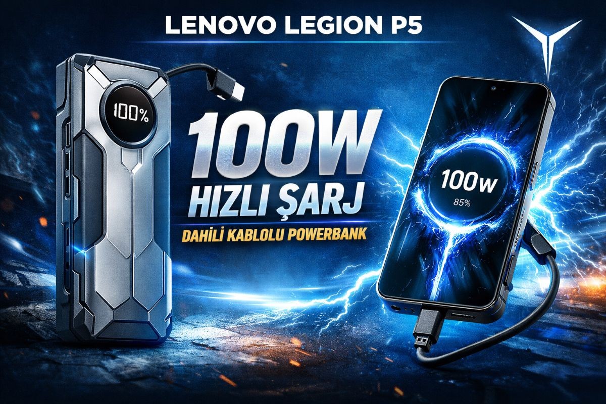 Lenovo Legion P5 ile Dahili Kablolu Powerbank Dönemi Başlıyor