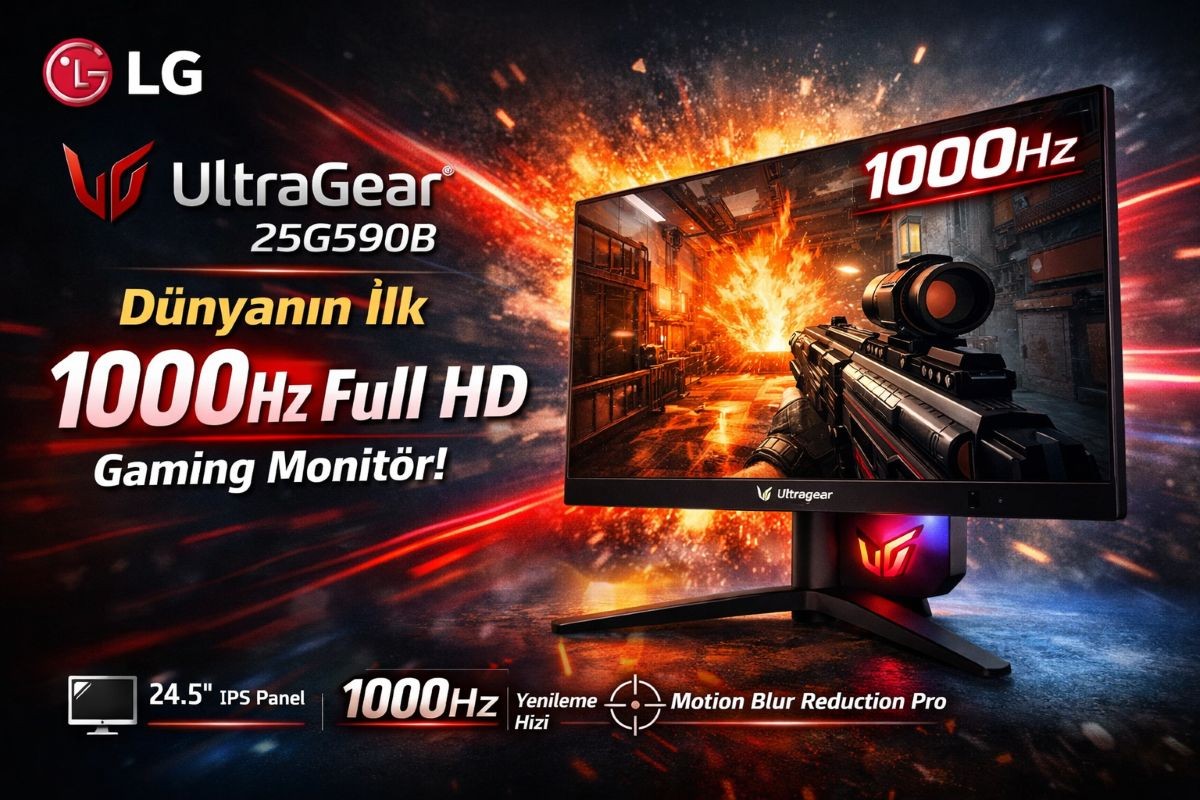 Dünyanın İlk 1000Hz Full HD Gaming Monitörü: LG UltraGear 25G590B