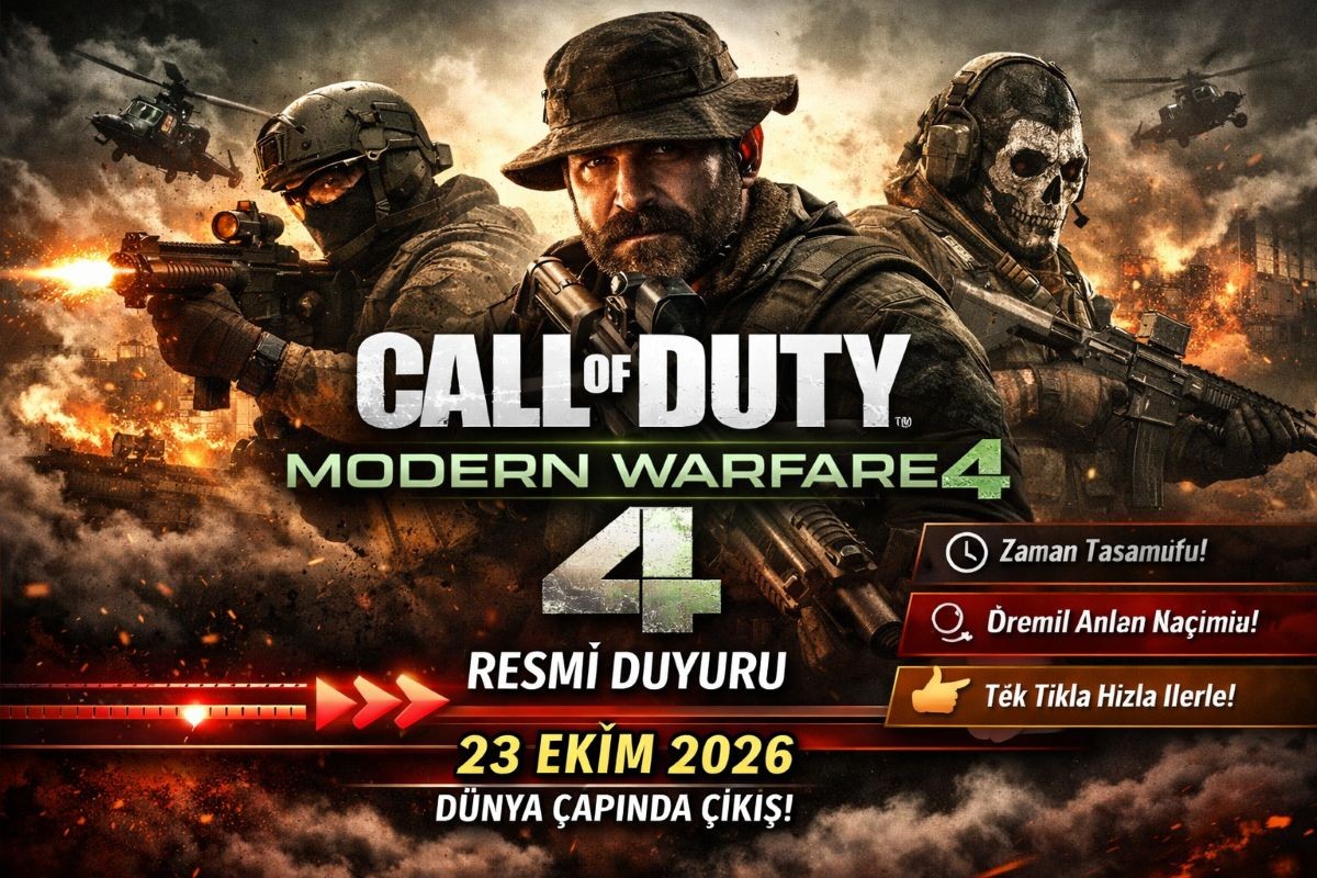 Call of Duty: Modern Warfare 4'ü (MW4) resmi olarak duyurdu.