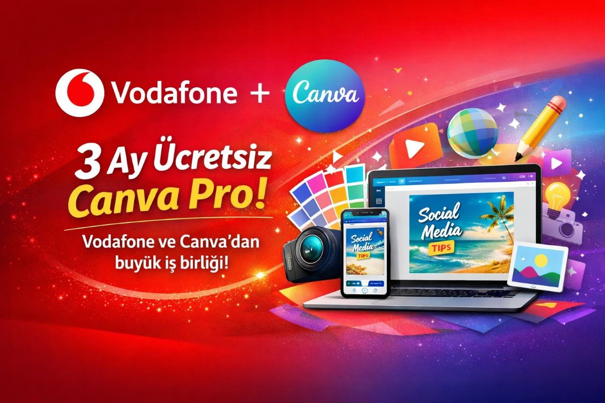 VODAFONE'DAN KULLANICILARINA 3 AY ÜCRETSİZ CANVA PRO MÜJDESİ!