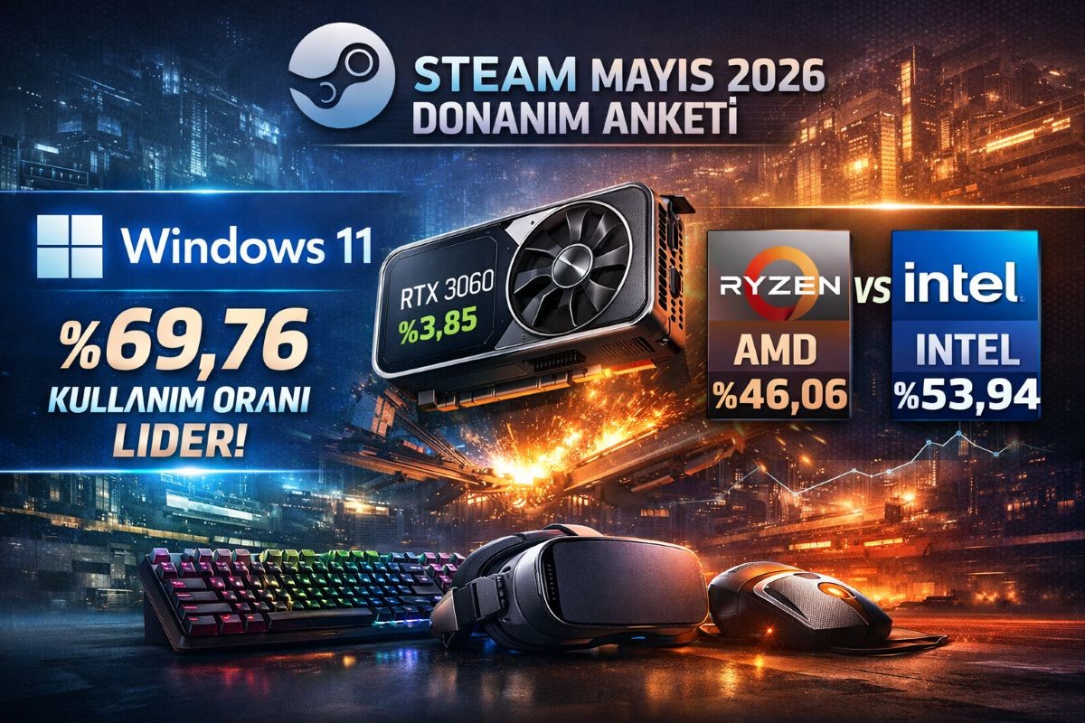 Steam Mayıs 2026 Donanım ve Yazılım Anketi sonuçları