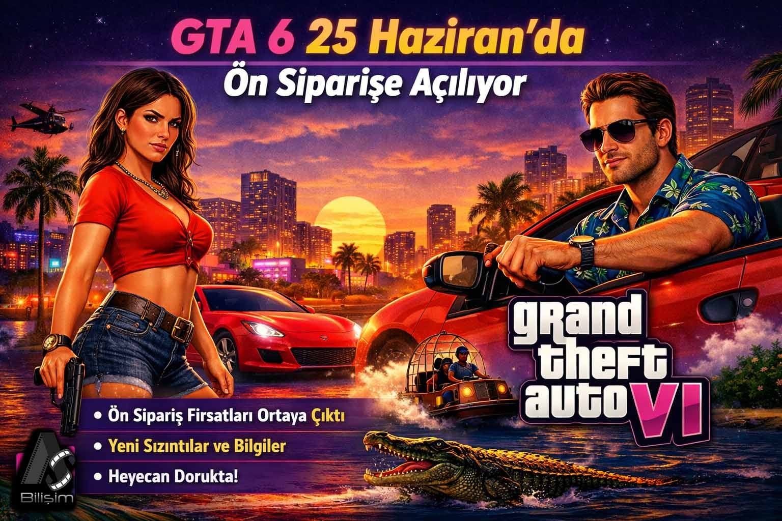 GTA 6 25 Haziran'da Ön Siparişe Açılıyor.