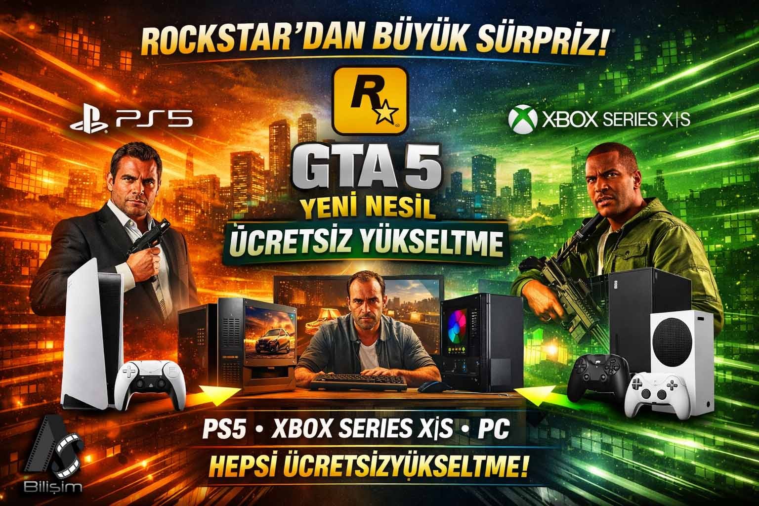 GTA 5 Sahiplerine Müjde: Yeni Nesil Sürümler Tamamen Ücretsiz