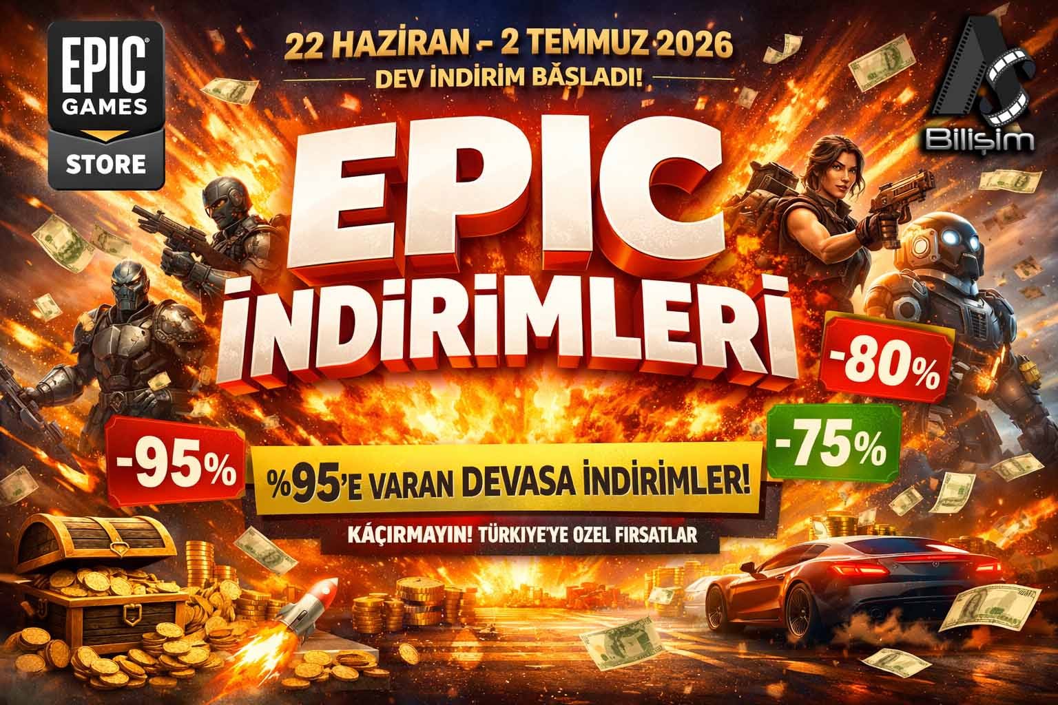 Epic Games’ten Tarihin En Büyük İndirim Hamlesi!