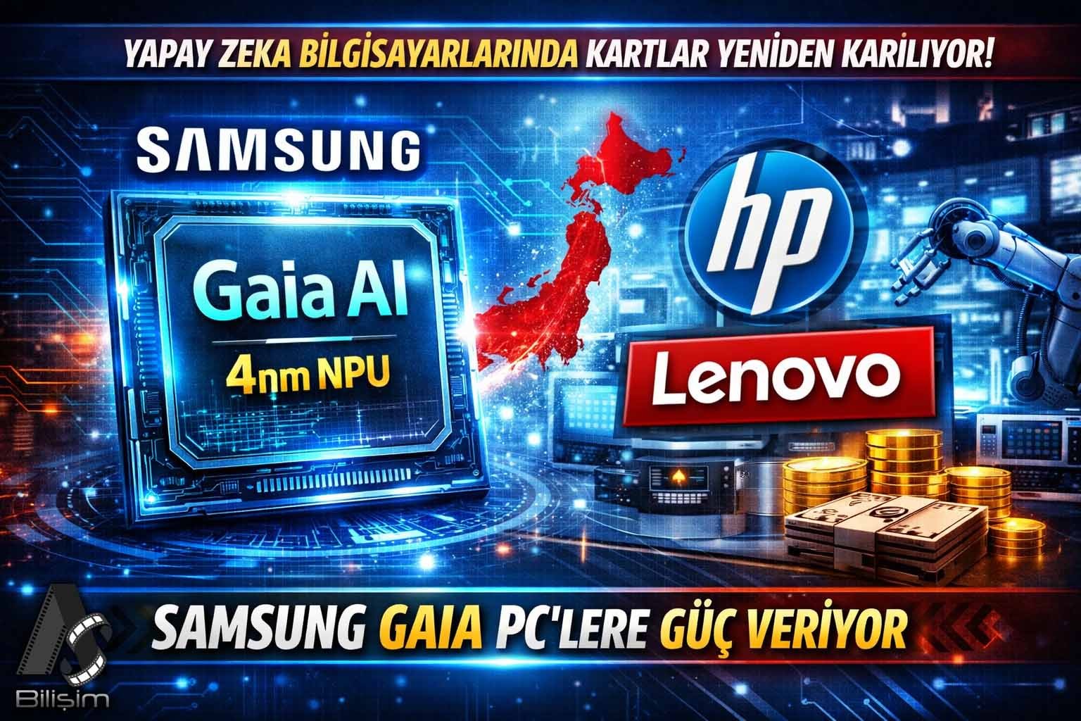 Samsung, PC'ler İçin Geliştirdiği "Gaia" AI Hızlandırıcısını Devlere Gönderdi