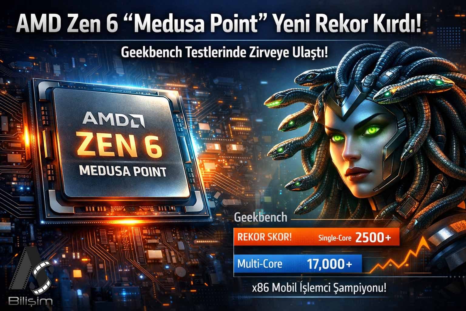 AMD'nin Yeni "Medusa Point" APU'su Geekbench'i Salladı!