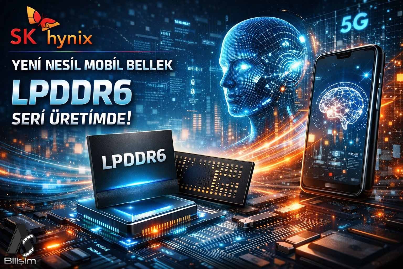 Akıllı Telefonlarda Yeni Dönem! SK Hynix LPDDR6 Üretimine Resmen Başladı!
