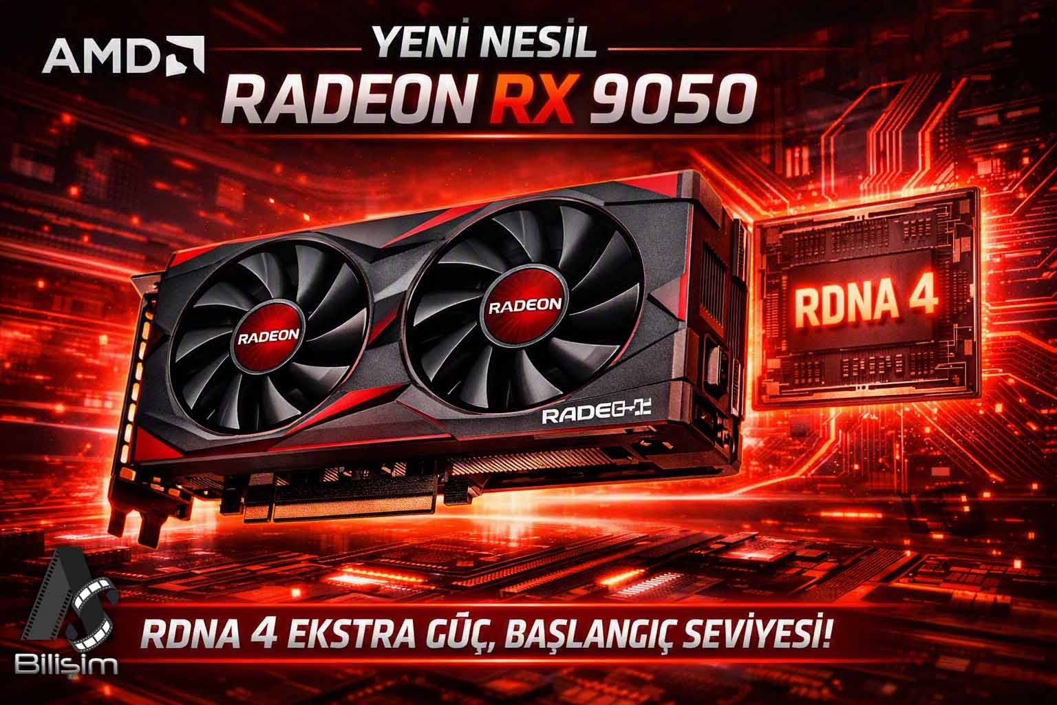 AMD, Yeni Bütçe Dostu Radeon RX 9050’yi Resmen Duyurdu!