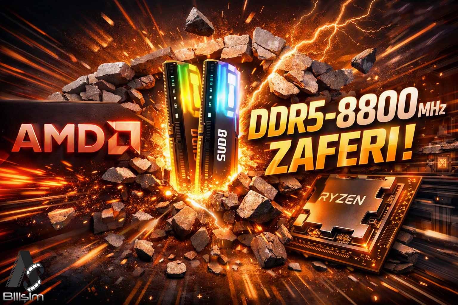 AMD’den Ezeli Rakibine Dev Çalım: DDR5-8800 MHz Duvarı Parçalandı!