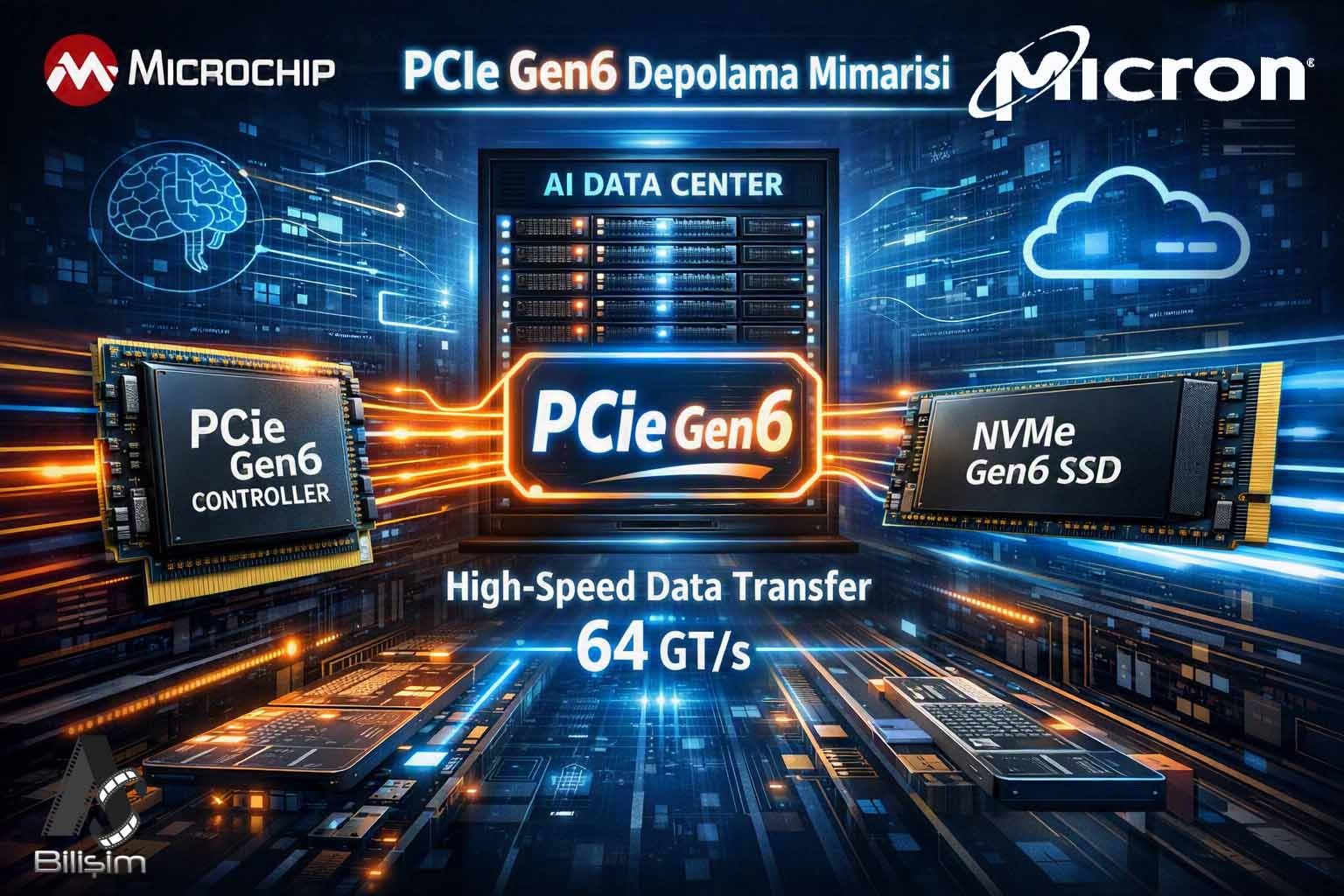 Microchip ve Micron’dan Tarihi PCIe Gen 6 Hamlesi!
