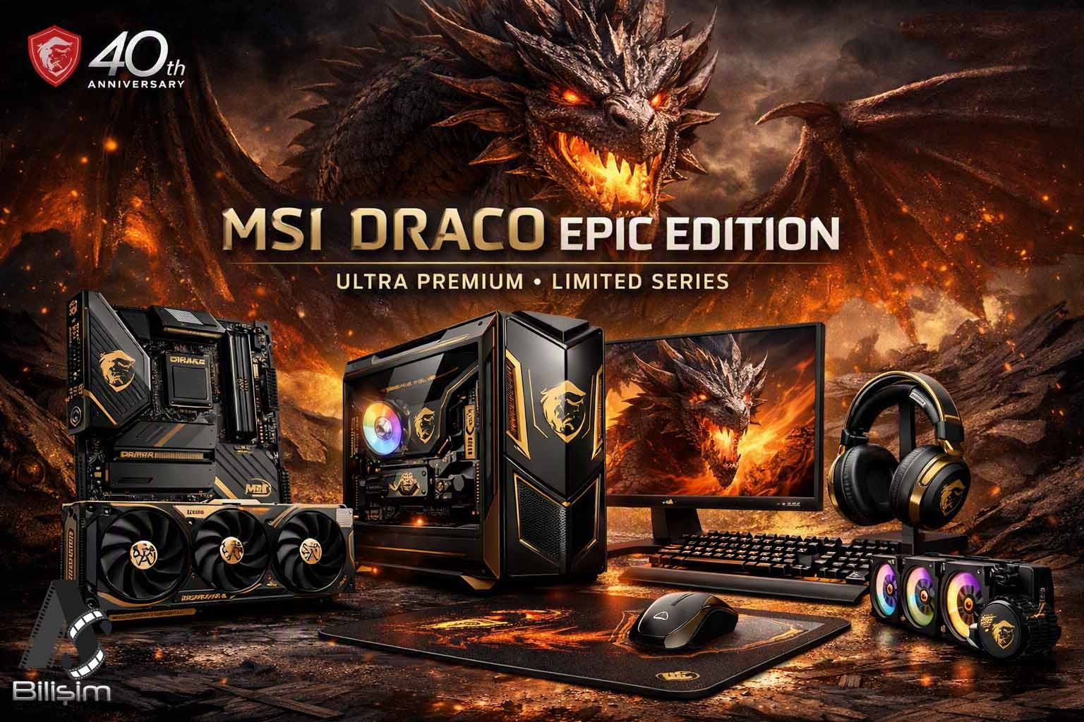 MSI 40. Kuruluş Yıldönümünü DRACO EPIC EDITION Ürün Serisi ile Kutluyor.