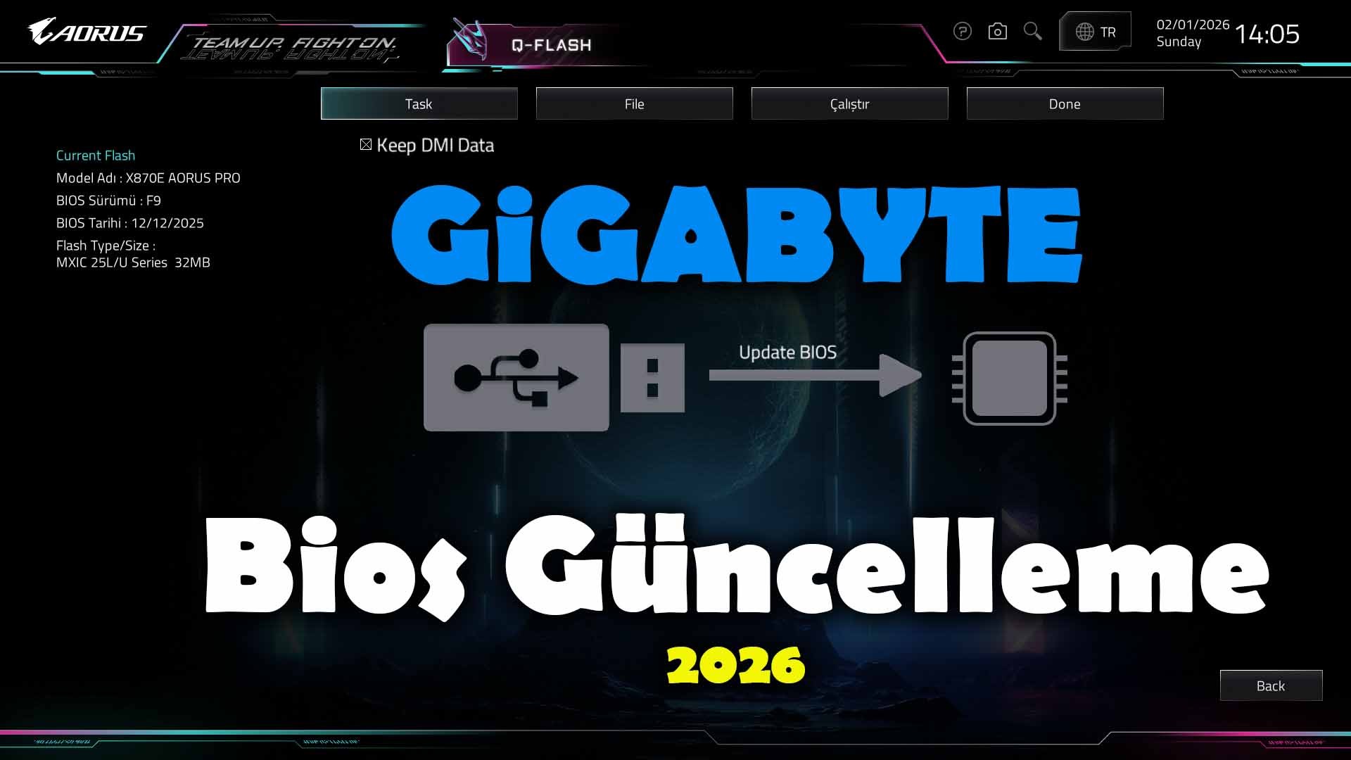 Tek Tıkla Bios Güncelleme ve Çözüm Yolları - Gigabyte Control Center