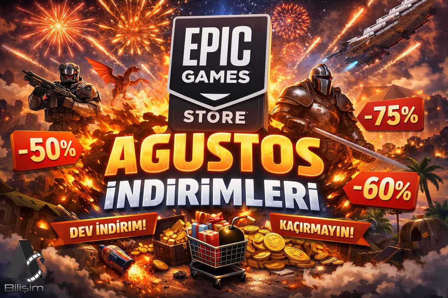Bu Fiyatlar Bir Daha Gelmez: Epic Games'te %95'e Varan İndirim Çılgınlığı Başladı!