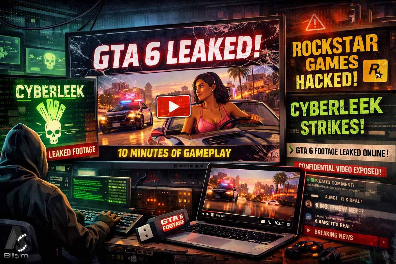 GTA 6 Yeni Oynanış Videosu Sızdırıldı, Ortalık Karıştı.