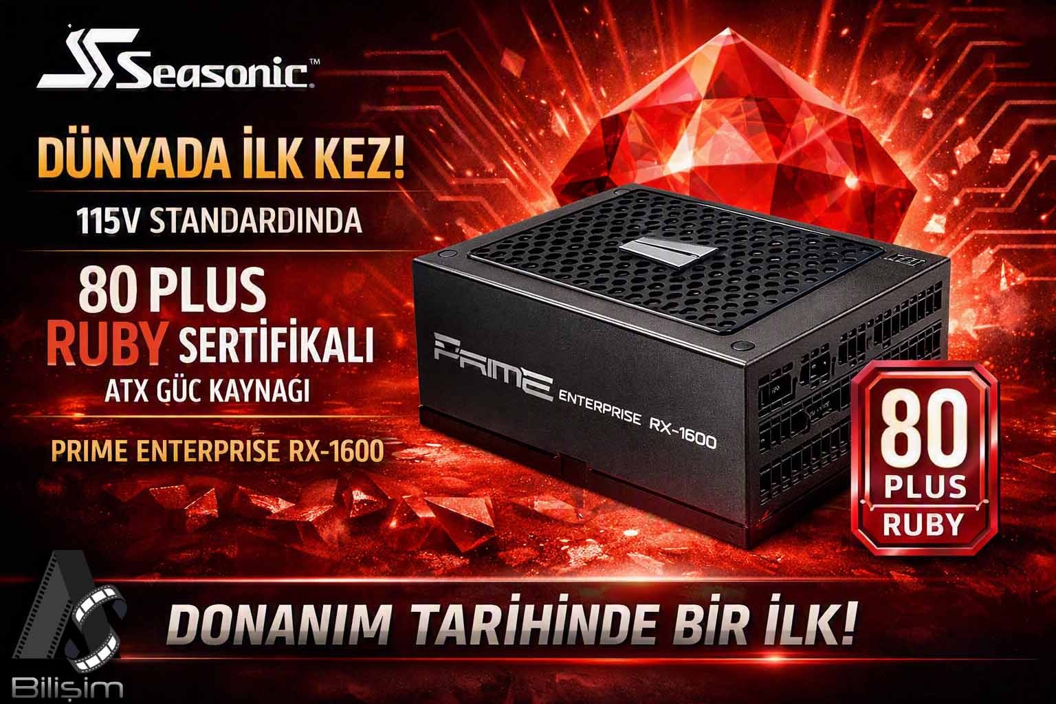 Seasonic Dünyanın İlk 80 Plus Ruby ATX Güç Kaynağını Tanıttı