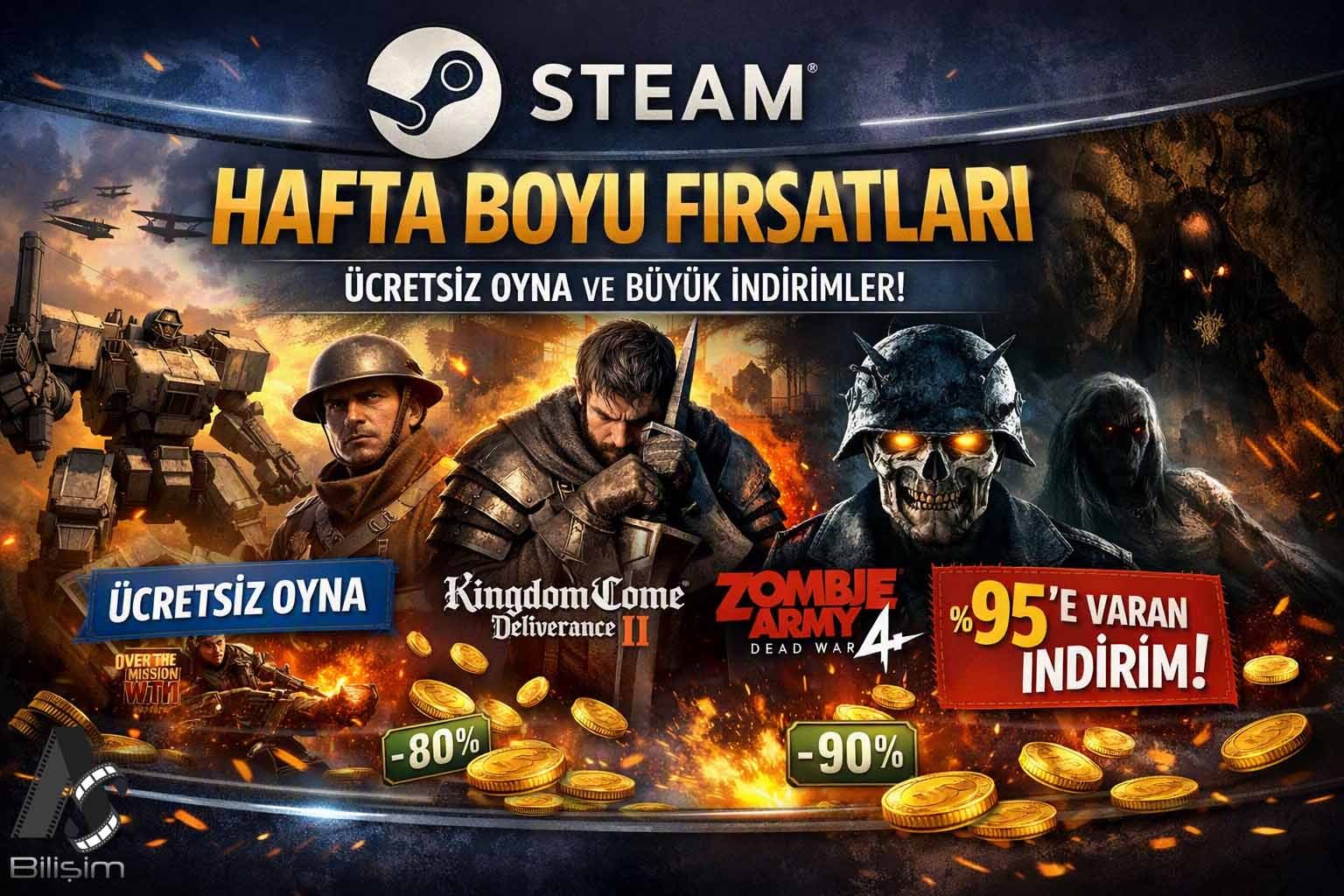 Steam'in Ağustos 2026 Stratejisi: Hafta Sonu Ücretsiz Oyun Etkinliği Başladı.