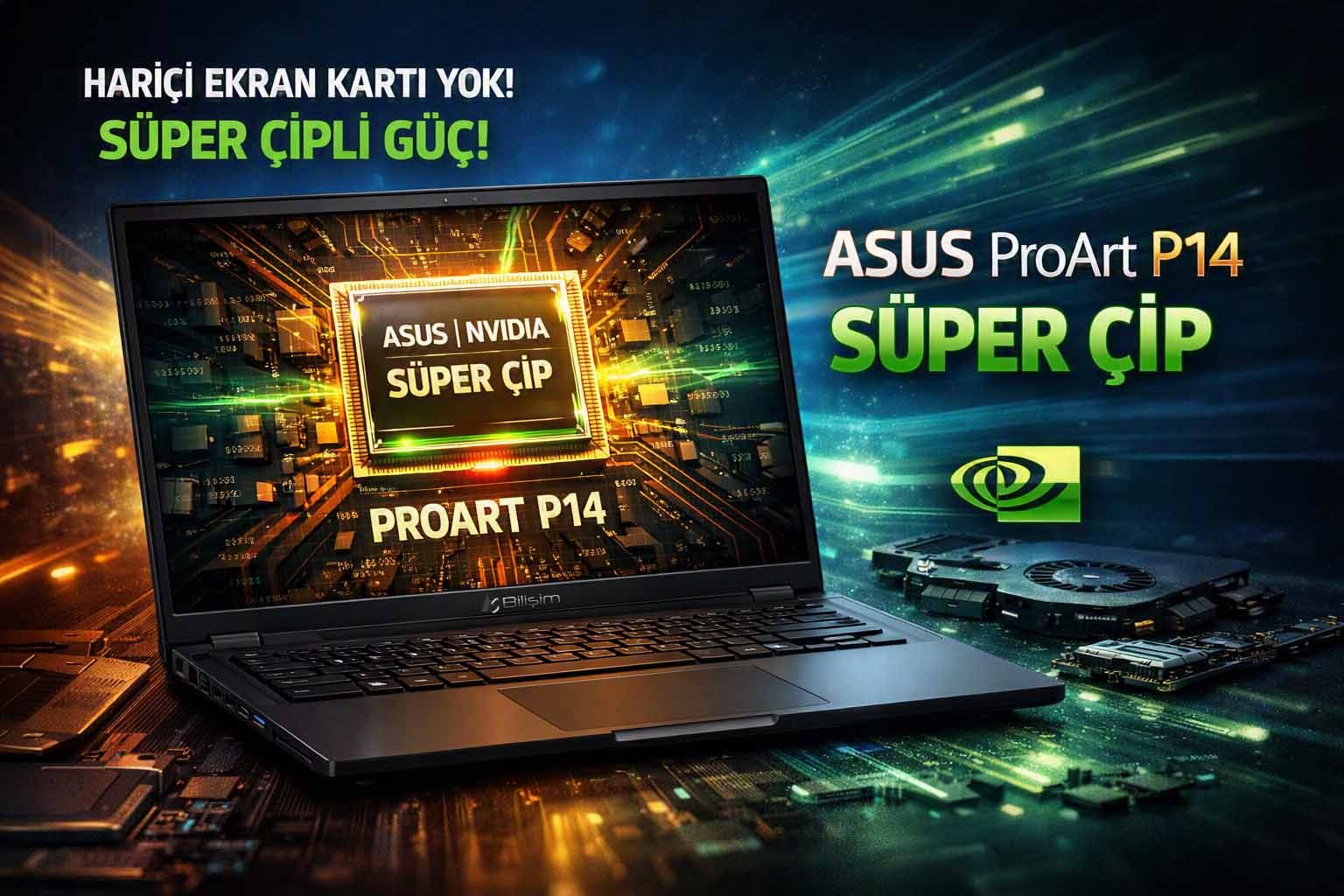 ASUS, NVIDIA'nın Harici Ekran Kartını Ortadan Kaldıran 'Süper Çipli' ProArt P14 Laptopunu Tanıttı!