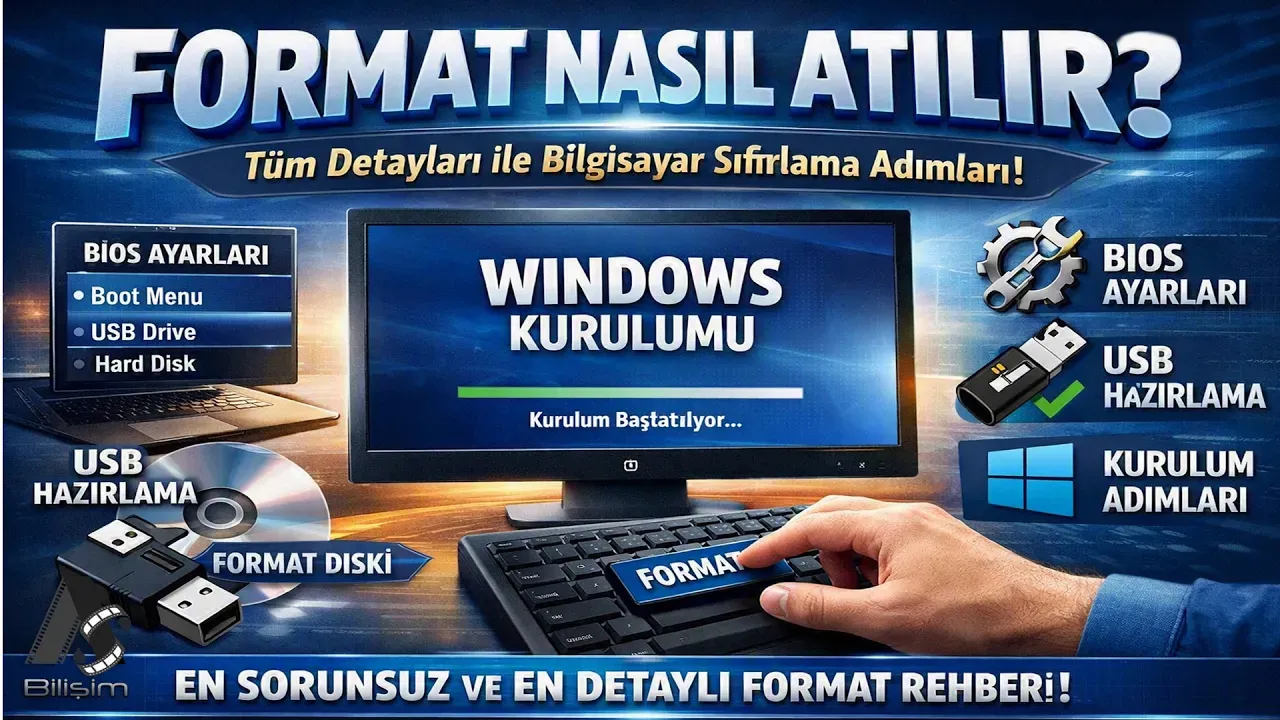 Format Nasıl Atılır?  Tüm Detayları ile Bilgisayar Sıfırlama ve Kurulum Adımları