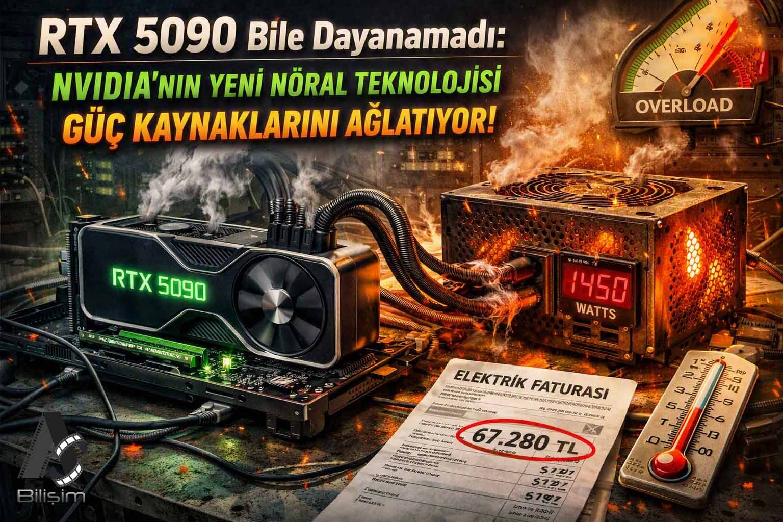 RTX 5090 Bile Dayanamadı: Nvidia'nın Yeni Nöral Teknolojisi Güç Kaynaklarını Ağlatıyor!