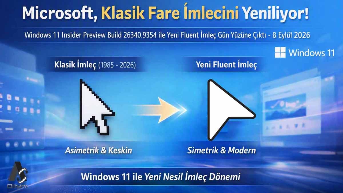 Microsoft, Yeni Fare İmlecini Sessizce Ortaya Çıkardı!