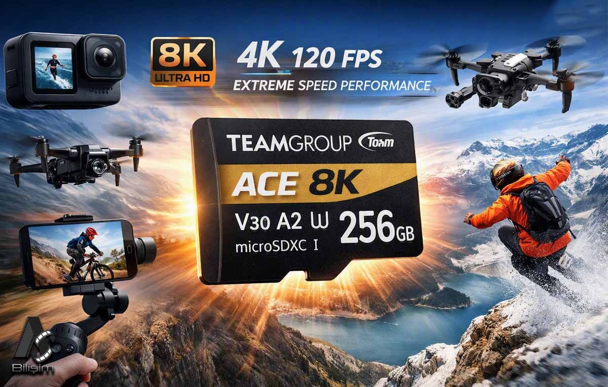 Dron ve Aksiyon Kameralarına Özel TeamGroup ACE 8K Tanıtıldı!