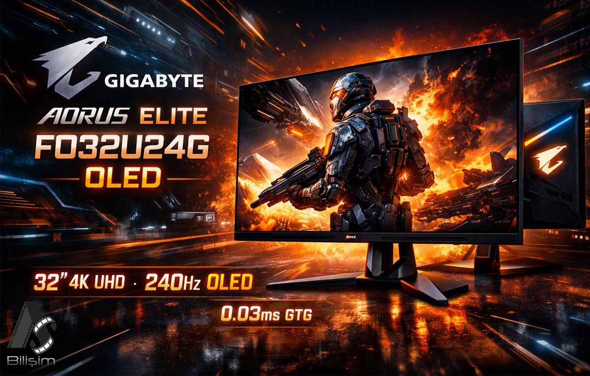 Gigabyte Üst Düzey AORUS ELITE FO32U24G OLED Oyun Monitörünü Tanıttı