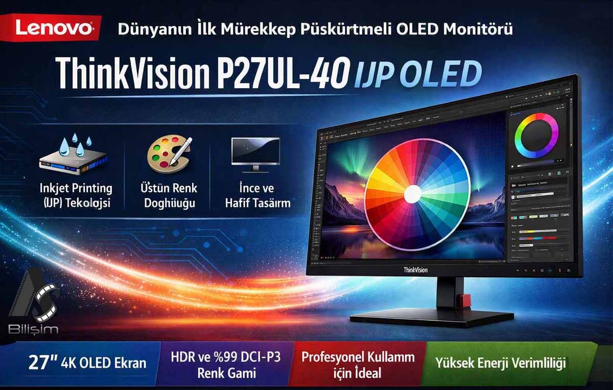 Lenovo Profesyoneller İçin Mürekkep Püskürtmeli Ekran Devrimi Başladı!