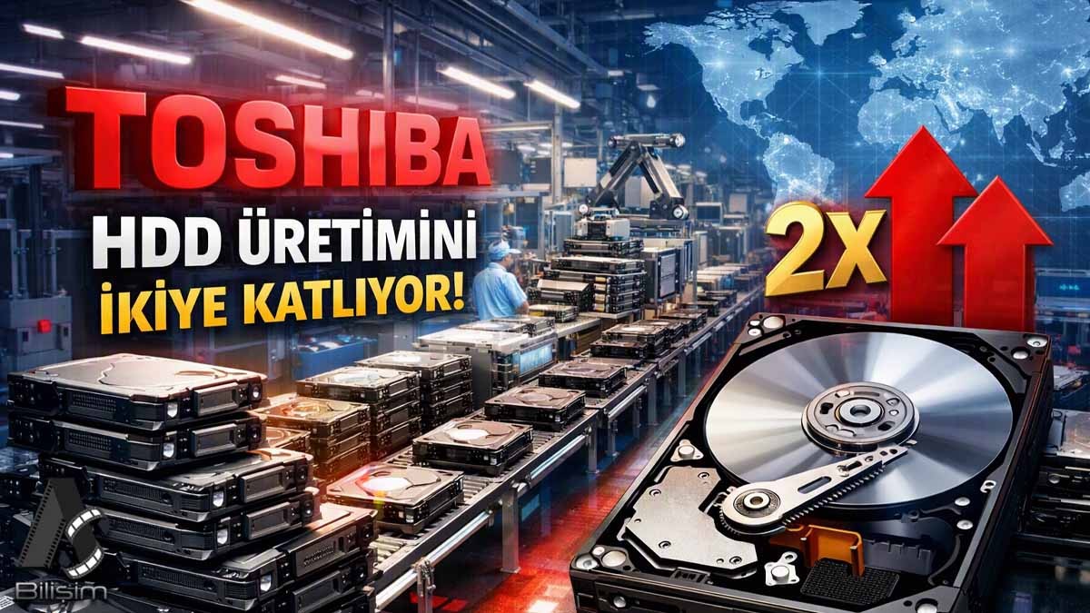 Toshiba, Küresel Kıtlık Nedeniyle HDD Üretimini İkiye Katlıyor!