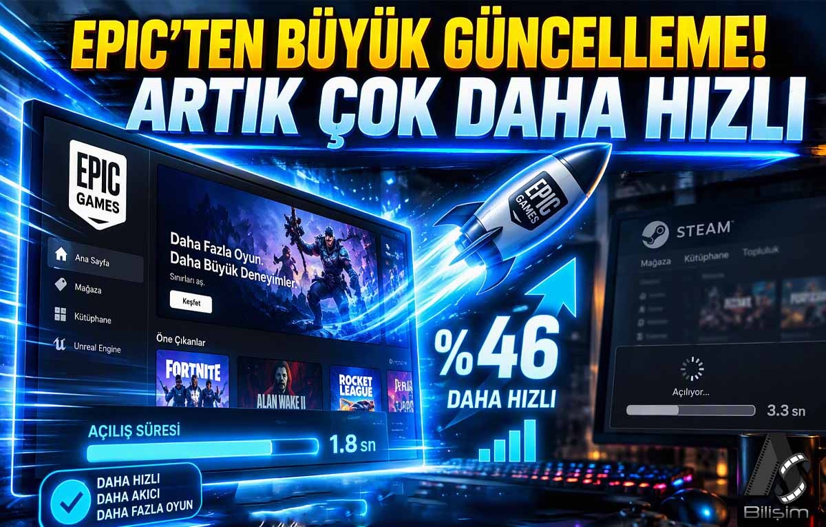 Epic Games En Sonunda Steam'den %46 Daha Hızlı Açılan Başlatıcı Çıkardı!