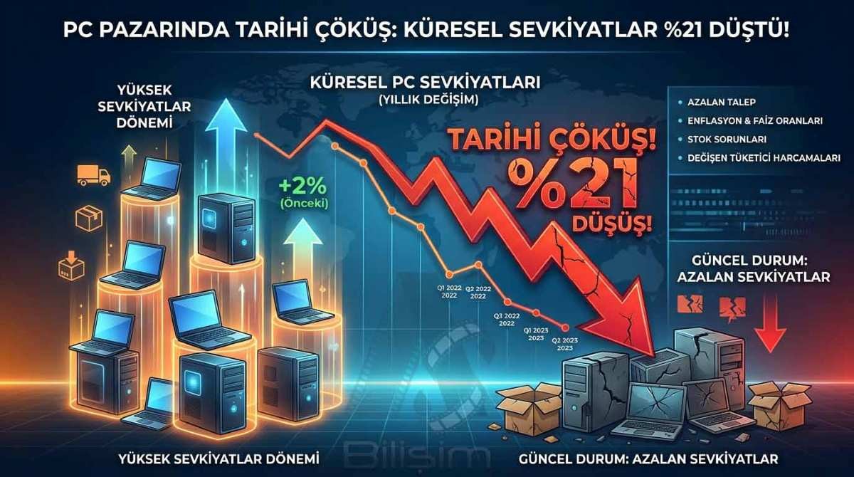 PC Pazarında Tarihi Çöküş: Küresel Sevkiyatlar %21 Düştü!