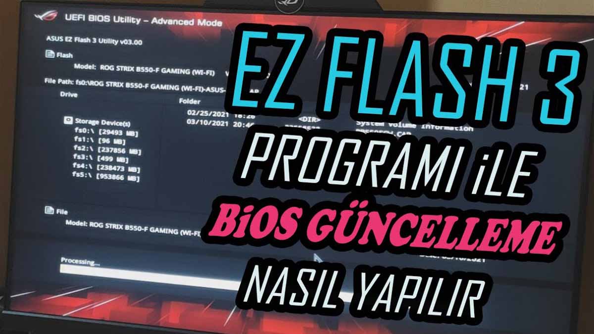EZ Flash 3 Programı ile BIOS Güncellemesi