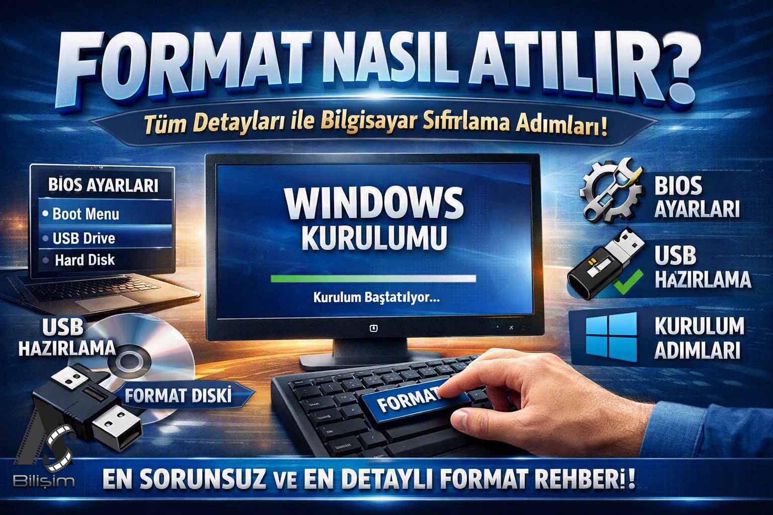 Format Nasıl Atılır?  Tüm Detayları ile Bilgisayar Sıfırlama ve Kurulum Adımları